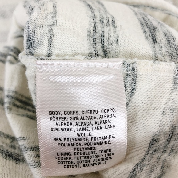 Anthro Moth | Cream Striped Cowl Neck Sweater | S - Picture 7 of 8